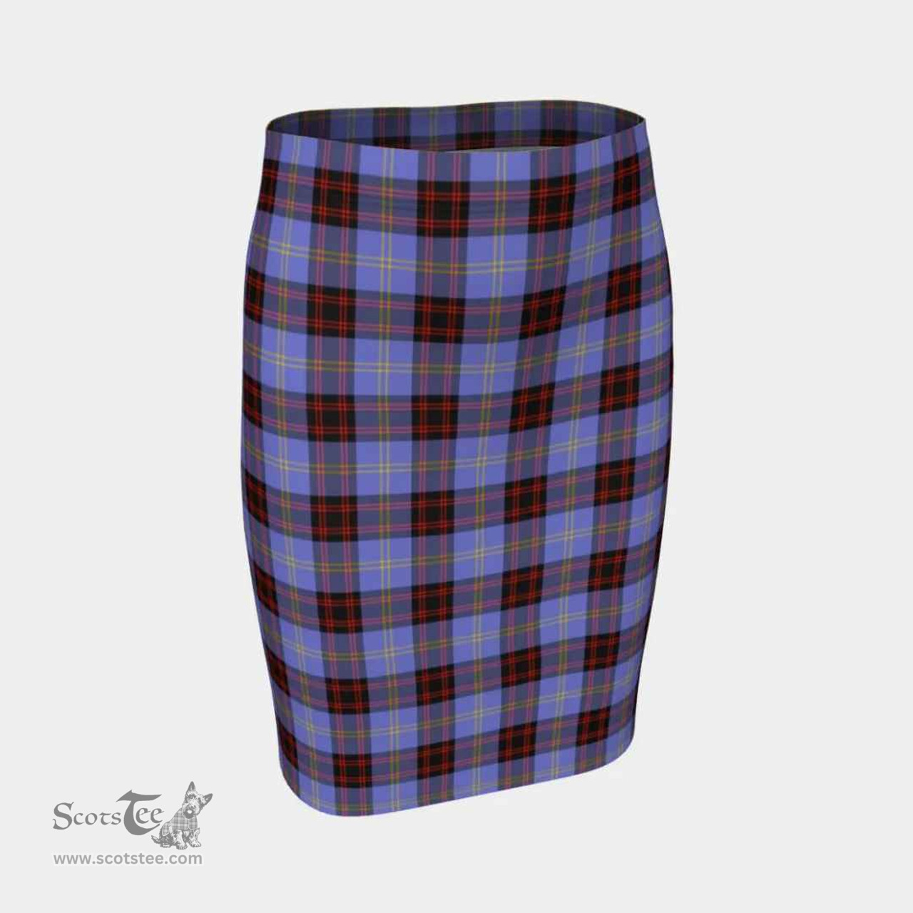 Scottish Rutherford Clan Tartan Womens Pencil Skirt Tartan Fitted Skirt