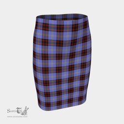 Scottish Rutherford Clan Tartan Womens Pencil Skirt Tartan Fitted Skirt