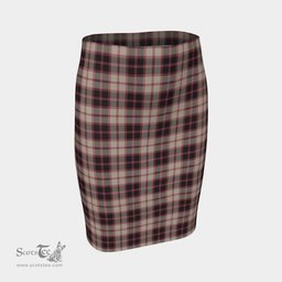 Scottish MacPherson Hunting Ancient Clan Tartan Womens Pencil Skirt Tartan Fitted Skirt