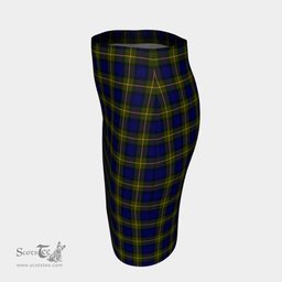 Scottish More (Muir) Clan Tartan Womens Pencil Skirt Tartan Fitted Skirt
