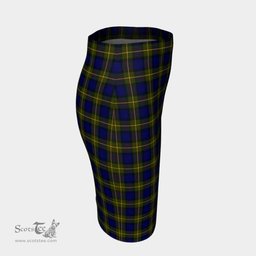 Scottish More (Muir) Clan Tartan Womens Pencil Skirt Tartan Fitted Skirt