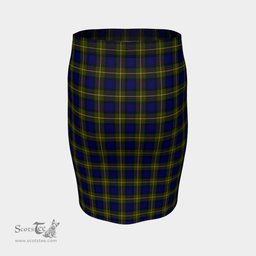 Scottish More (Muir) Clan Tartan Womens Pencil Skirt Tartan Fitted Skirt