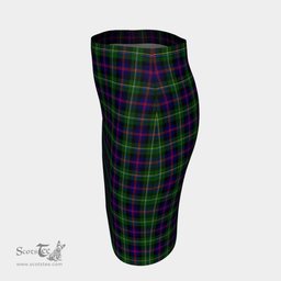 Scottish Malcolm Modern Clan Tartan Womens Pencil Skirt Tartan Fitted Skirt