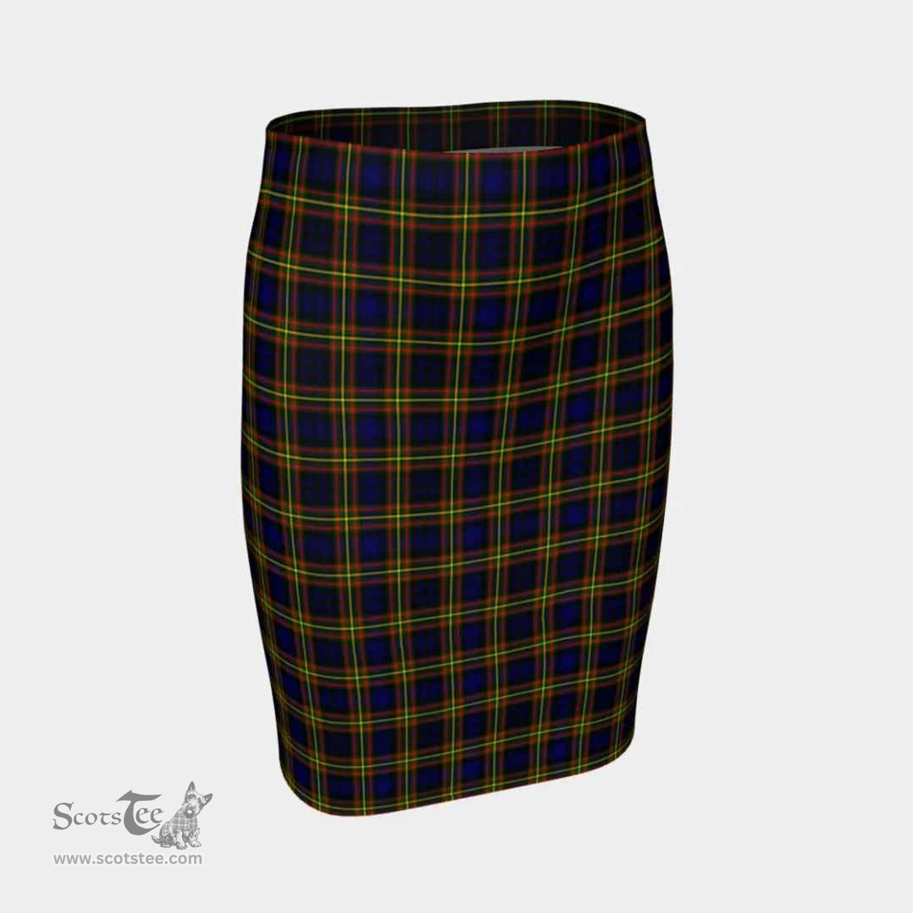 Scottish MacLellan Modern Clan Tartan Womens Pencil Skirt Tartan Fitted Skirt