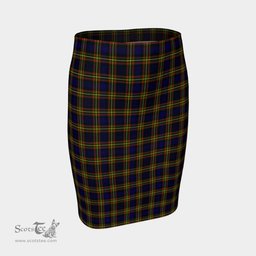 Scottish MacLellan Modern Clan Tartan Womens Pencil Skirt Tartan Fitted Skirt