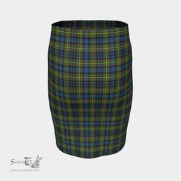 Scottish MacLellan Ancient Clan Tartan Womens Pencil Skirt Tartan Fitted Skirt