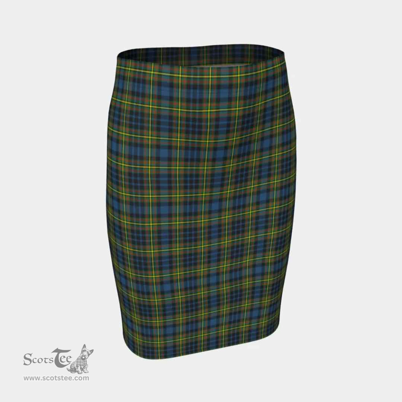 Scottish MacLellan Ancient Clan Tartan Womens Pencil Skirt Tartan Fitted Skirt