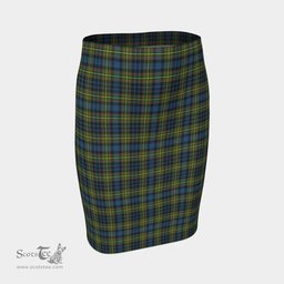 Scottish MacLellan Ancient Clan Tartan Womens Pencil Skirt Tartan Fitted Skirt