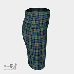 Scottish MacKinlay Ancient Clan Tartan Womens Pencil Skirt Tartan Fitted Skirt