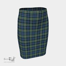 Scottish MacKinlay Ancient Clan Tartan Womens Pencil Skirt Tartan Fitted Skirt