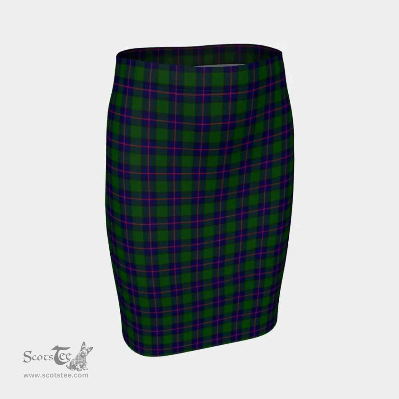 Scottish Shaw Modern Clan Tartan Womens Pencil Skirt Tartan Fitted Skirt