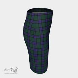 Scottish Sinclair Hunting Modern Clan Tartan Womens Pencil Skirt Tartan Fitted Skirt