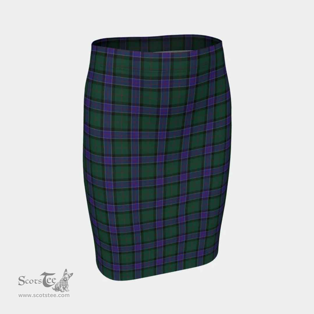 Scottish Sinclair Hunting Modern Clan Tartan Womens Pencil Skirt Tartan Fitted Skirt