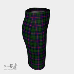 Scottish Morrison Modern Clan Tartan Womens Pencil Skirt Tartan Fitted Skirt