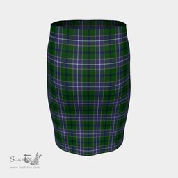 Scottish Wishart Hunting Modern Clan Tartan Womens Pencil Skirt Tartan Fitted Skirt