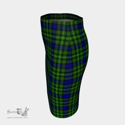 Scottish Rollo Modern Clan Tartan Womens Pencil Skirt Tartan Fitted Skirt