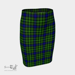 Scottish Rollo Modern Clan Tartan Womens Pencil Skirt Tartan Fitted Skirt