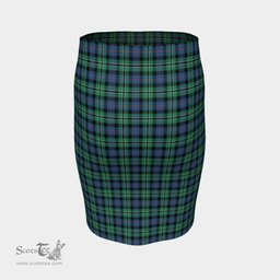 Scottish Rose Hunting Ancient Clan Tartan Womens Pencil Skirt Tartan Fitted Skirt