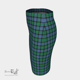 Scottish Morrison Ancient Clan Tartan Womens Pencil Skirt Tartan Fitted Skirt