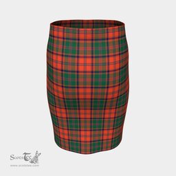 Scottish Stewart of Appin Ancient Clan Tartan Womens Pencil Skirt Tartan Fitted Skirt