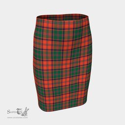 Scottish Stewart of Appin Ancient Clan Tartan Womens Pencil Skirt Tartan Fitted Skirt