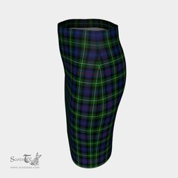 Scottish MacKenzie Modern Clan Tartan Womens Pencil Skirt Tartan Fitted Skirt