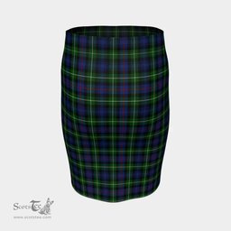 Scottish MacKenzie Modern Clan Tartan Womens Pencil Skirt Tartan Fitted Skirt