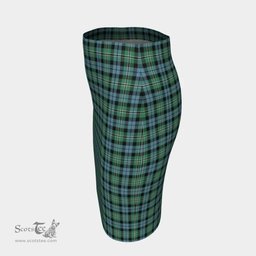 Scottish Melville Clan Tartan Womens Pencil Skirt Tartan Fitted Skirt