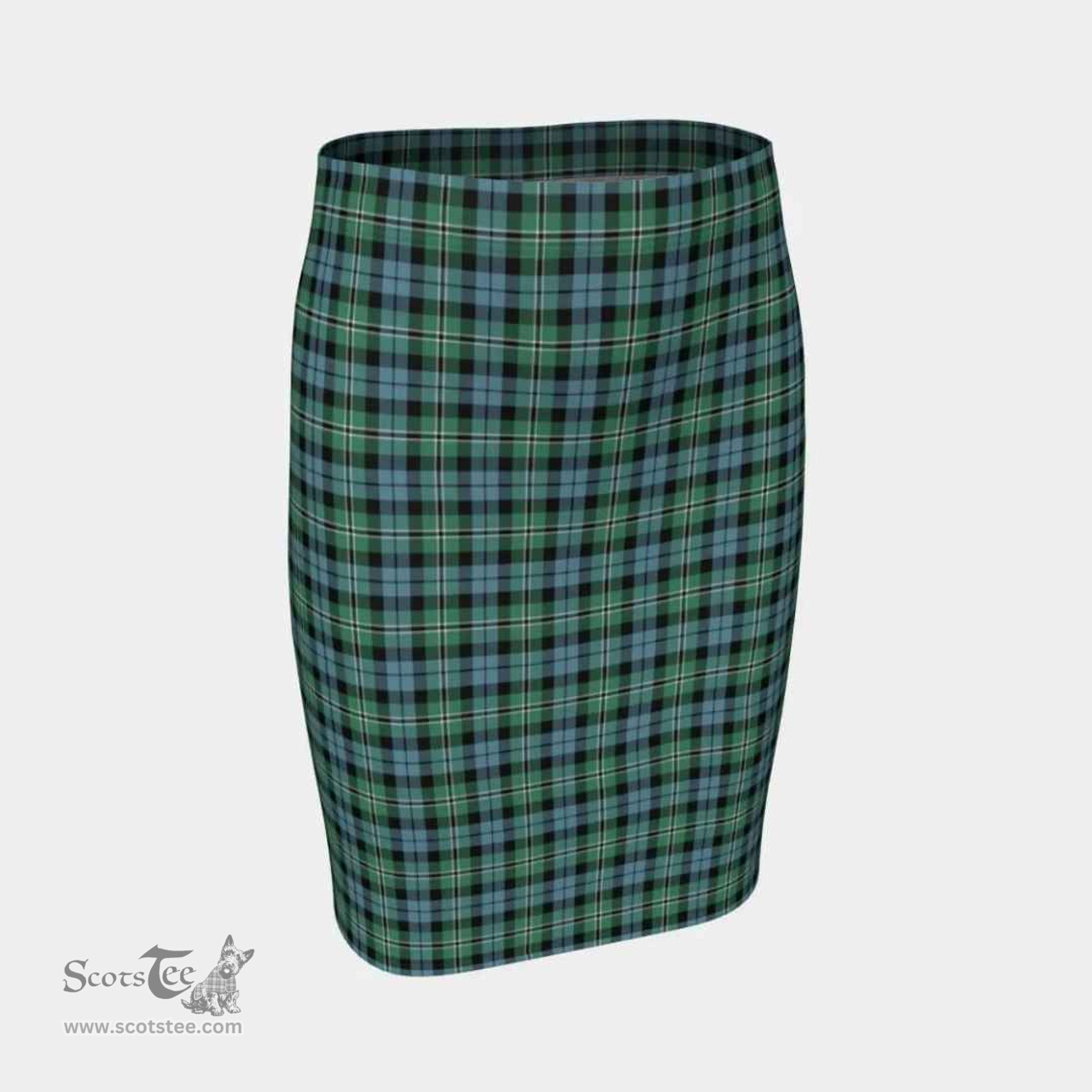 Scottish Melville Clan Tartan Womens Pencil Skirt Tartan Fitted Skirt
