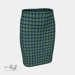 Scottish Melville Clan Tartan Womens Pencil Skirt Tartan Fitted Skirt