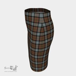 Scottish MacLaren Weathered Clan Tartan Womens Pencil Skirt Tartan Fitted Skirt