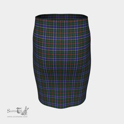 Scottish Ogilvie Hunting Modern Clan Tartan Womens Pencil Skirt Tartan Fitted Skirt