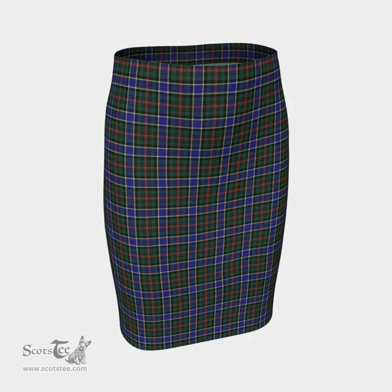 Scottish Ogilvie Hunting Modern Clan Tartan Womens Pencil Skirt Tartan Fitted Skirt