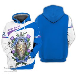 ScotsTee Shop Scotland Personalized Thistle Lion Forever Scottish Shirt Scotland Flag