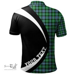 ScotsTee Shop Scottish Arbuthnot Ancient Clan Crest Personalized Tartan Polo Shirt Circle Style Back Shirt with Your Text