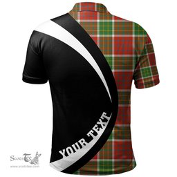 ScotsTee Shop Scottish Blackie Ancient Clan Crest Personalized Tartan Polo Shirt Circle Style Back Shirt with Your Text