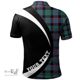 ScotsTee Shop Scottish Alexander Hunting Ancient Clan Crest Personalized Tartan Polo Shirt Circle Style Back Shirt with Your Text