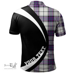 ScotsTee Shop Scottish Alexander of Menstry Dress Modern Clan Crest Personalized Tartan Polo Shirt Circle Style Back Shirt with Your Text