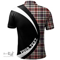 ScotsTee Shop Scottish Bell Border (Bell Southern Bell) Weathered Clan Crest Personalized Tartan Polo Shirt Circle Style Back Shirt with Your Text