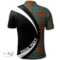 ScotsTee Shop Scottish Beaton Ancient Clan Crest Personalized Tartan Polo Shirt Circle Style Back Shirt with Your Text