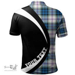 ScotsTee Shop Scottish Baird Dress Dance (Baines Dress Dance) Clan Crest Personalized Tartan Polo Shirt Circle Style Back Shirt with Your Text