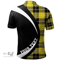 ScotsTee Shop Scottish Barclay Dress Modern Clan Crest Personalized Tartan Polo Shirt Circle Style Back Shirt with Your Text