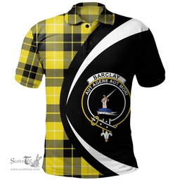 ScotsTee Shop Scottish Barclay Dress Modern Clan Crest Personalized Tartan Polo Shirt Circle Style Back Shirt with Your Text