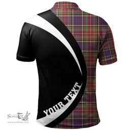 ScotsTee Shop Scottish Beattie Weathered Clan Crest Personalized Tartan Polo Shirt Circle Style Back Shirt with Your Text