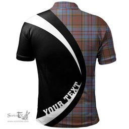 ScotsTee Shop Scottish Anderson Weathered Clan Crest Personalized Tartan Polo Shirt Circle Style Back Shirt with Your Text