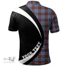 ScotsTee Shop Scottish Anderson Modern Clan Crest Personalized Tartan Polo Shirt Circle Style Back Shirt with Your Text