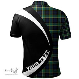 ScotsTee Shop Scottish Campbell of Breadalbane Modern 2 Clan Crest Personalized Tartan Polo Shirt Circle Style Back Shirt with Your Text