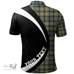 ScotsTee Shop Scottish Campbell of Breadalbane 1819 Weathered 2 Clan Crest Personalized Tartan Polo Shirt Circle Style Back Shirt with Your Text