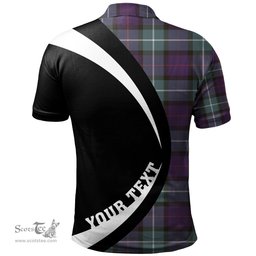 ScotsTee Shop Scottish Davidson Weathered Clan Crest Personalized Tartan Polo Shirt Circle Style Back Shirt with Your Text