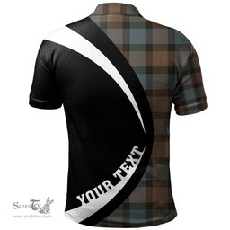 ScotsTee Shop Scottish Blair Weathered Clan Crest Personalized Tartan Polo Shirt Circle Style Back Shirt with Your Text